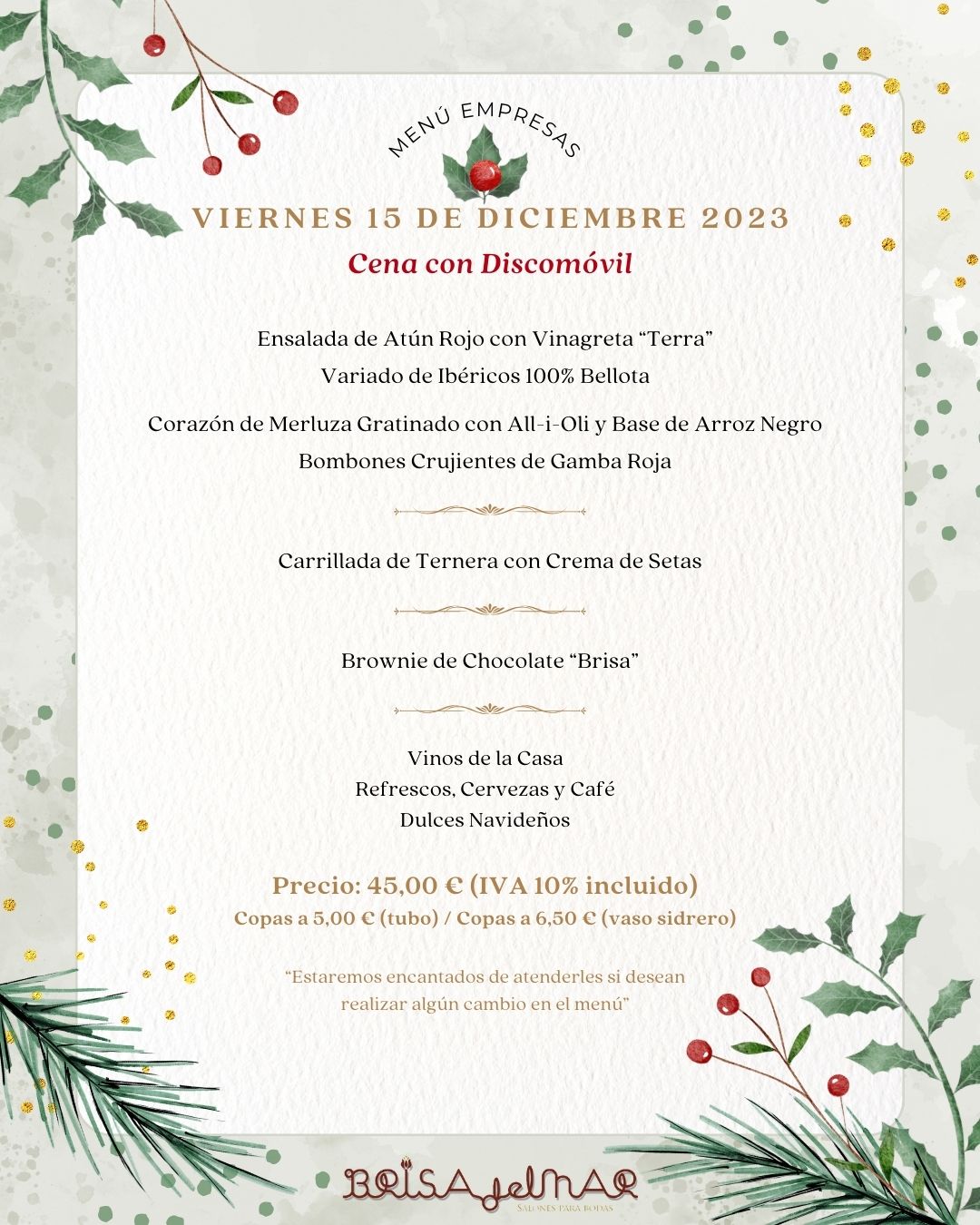 Menú Empresas Navidad Menú Empresas Navidad
