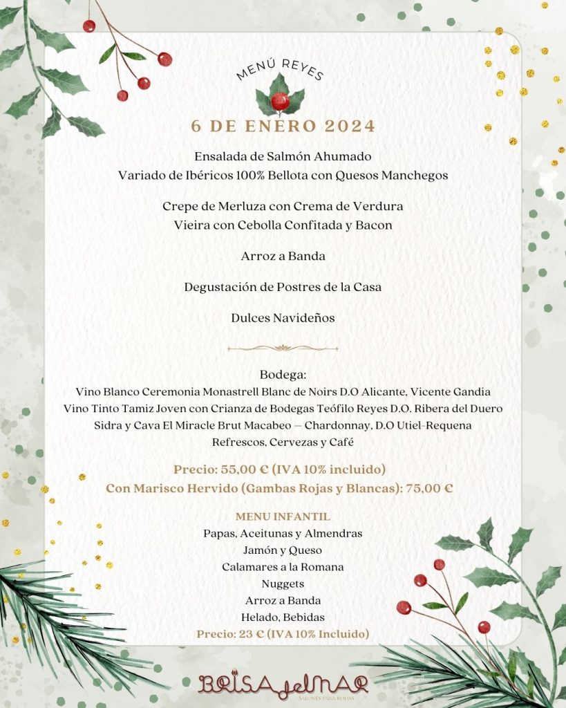 Menú día de reyes
