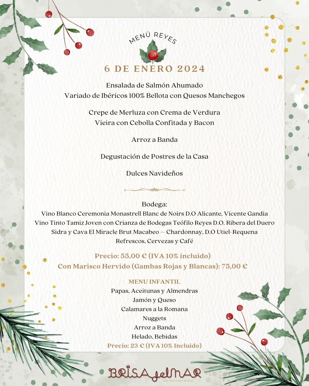 Menú día de reyes Menú día de reyes